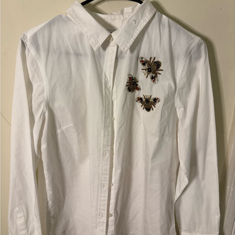 Charter Club Cream Relaxed Fit Shirt